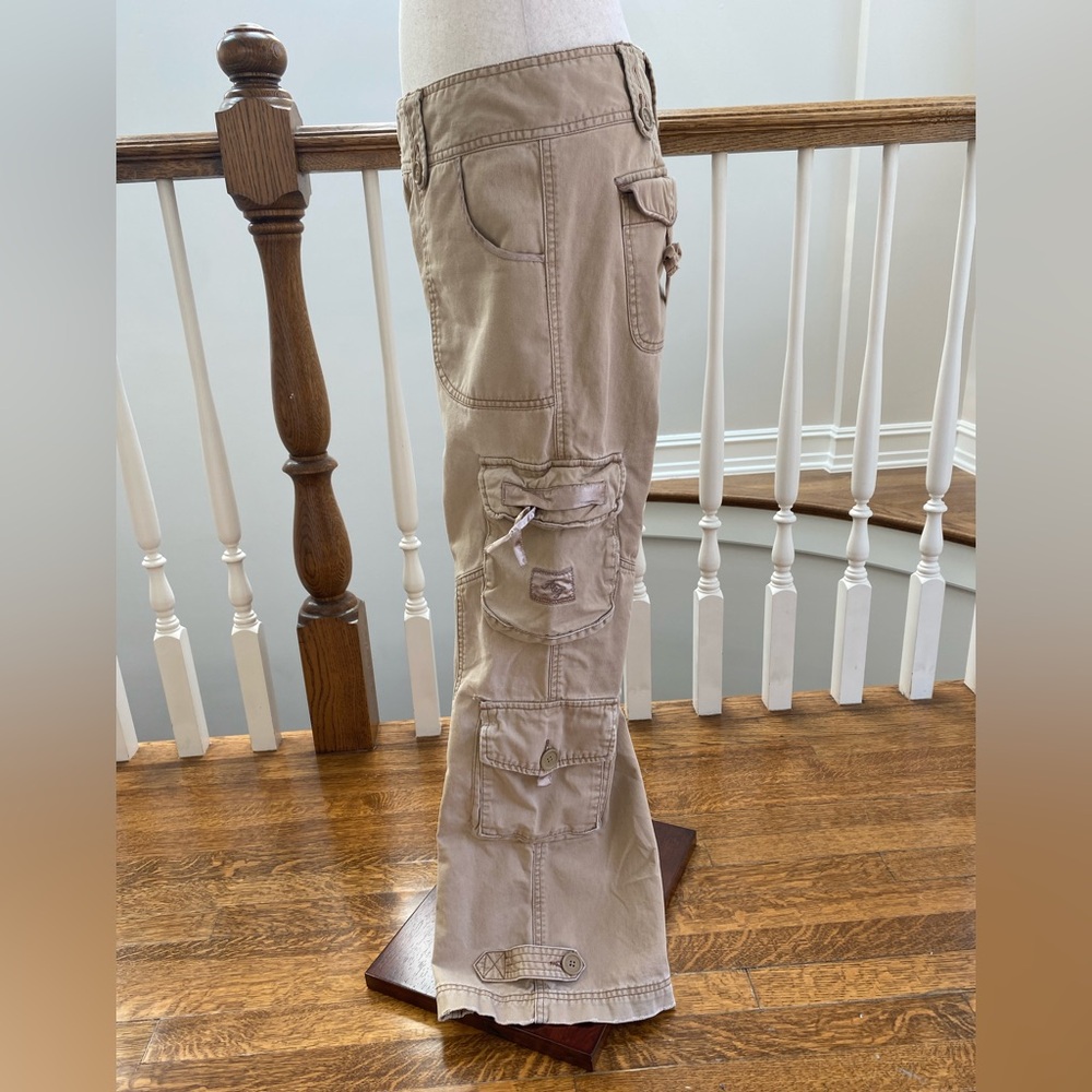 Abercrombie & Fitch Vintage 90’s low rise khaki Cargo Pants rare - Picture 2 of 8